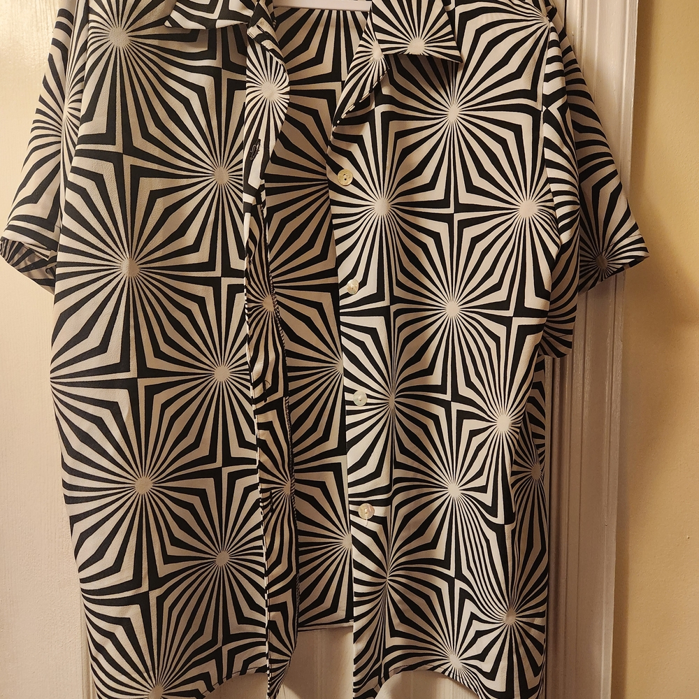 Black and White Geometric Shirt